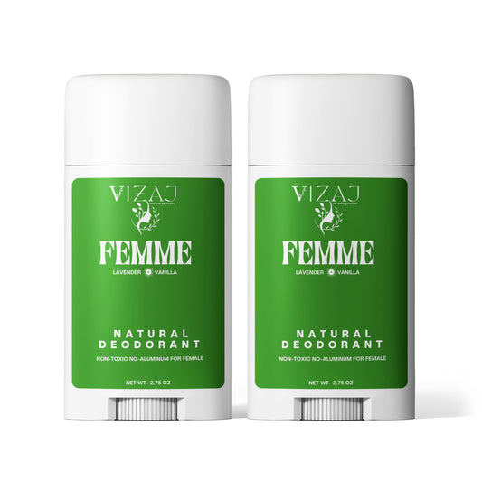 VIZAJ FEMME Natural Deodorant  For Women (2-Pack)